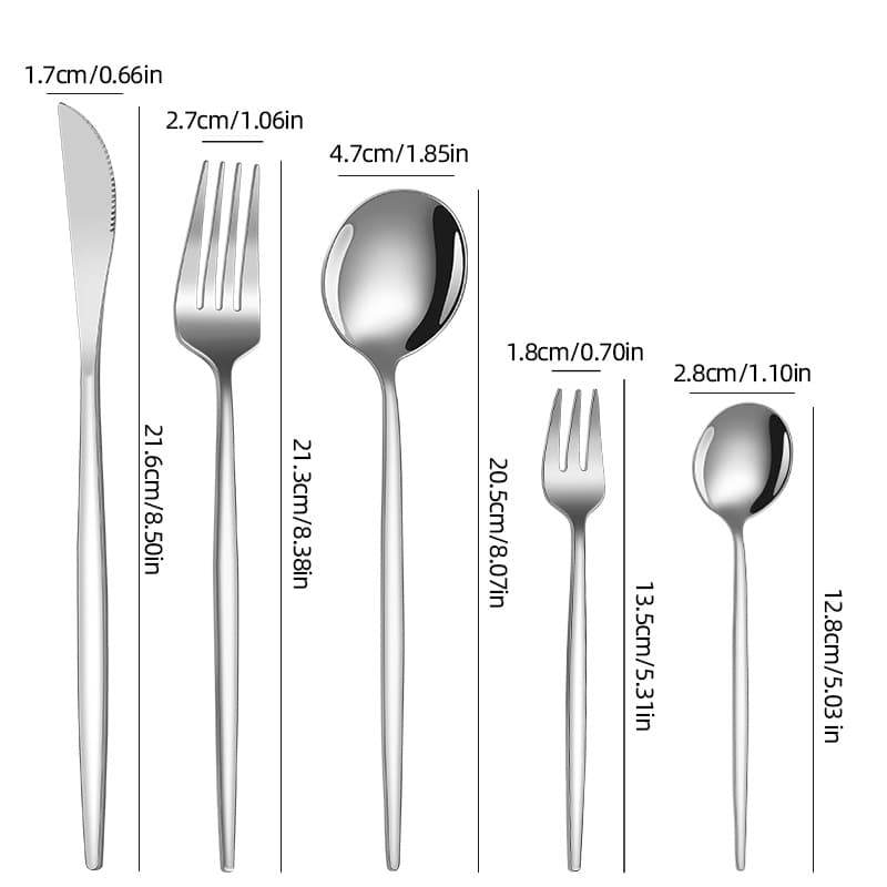 2026 New Cross-Border Stainless Steel Cutlery Set Hotel Creative Portuguese Steak Knife Fork Spoon 24/30-Piece Set