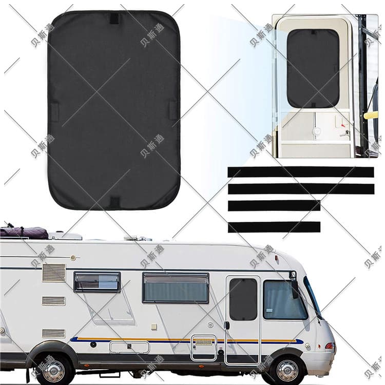 Cross-border New Arrival Amazon Outdoor Travel Camping RV Door Window Privacy Cover Sunshade Sun Protection RV Door Window Shade