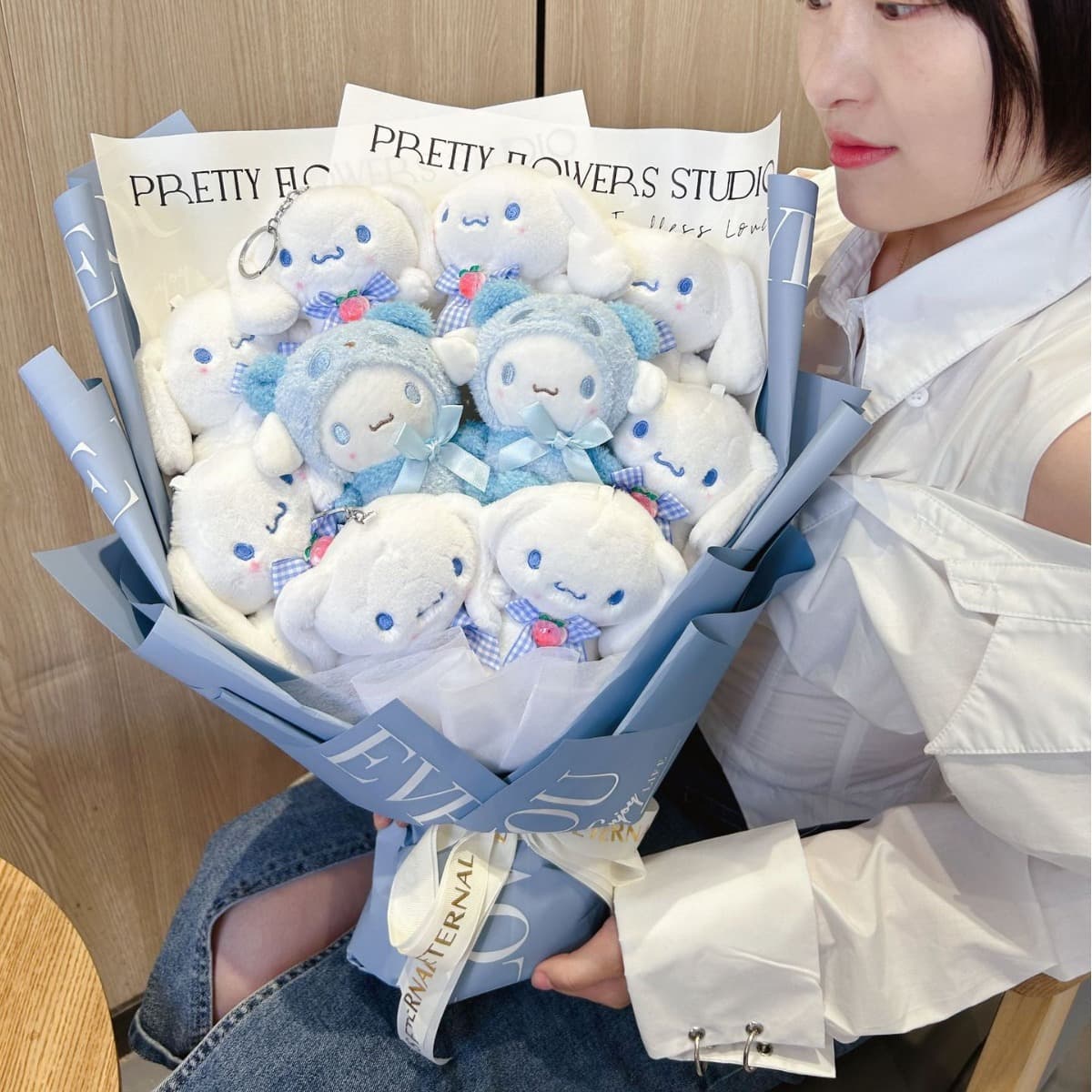 Cinnamoroll Sanrio Cartoon Plush Toy Bouquet Gift for Girlfriend Wife Best Friend Birthday 520 Valentine's Day