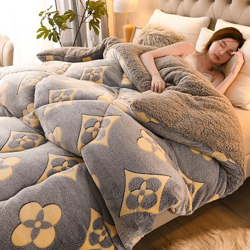 Winter quilt milk velvet quilt core snowflake velvet double-sided velvet quilt winter thickened warm lamb velvet single quilt