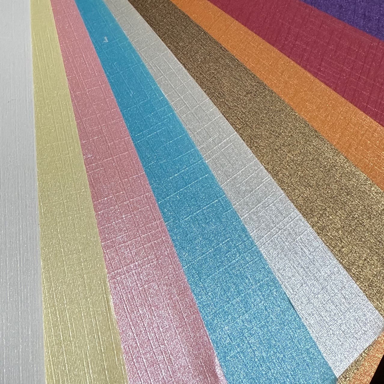 Linen Texture Specialty Paper Single-sided Pearl Embossed Paper Laser Gold/Silver Card Paper Glitter Paper Leatherette Paper Printable Foil Stamping