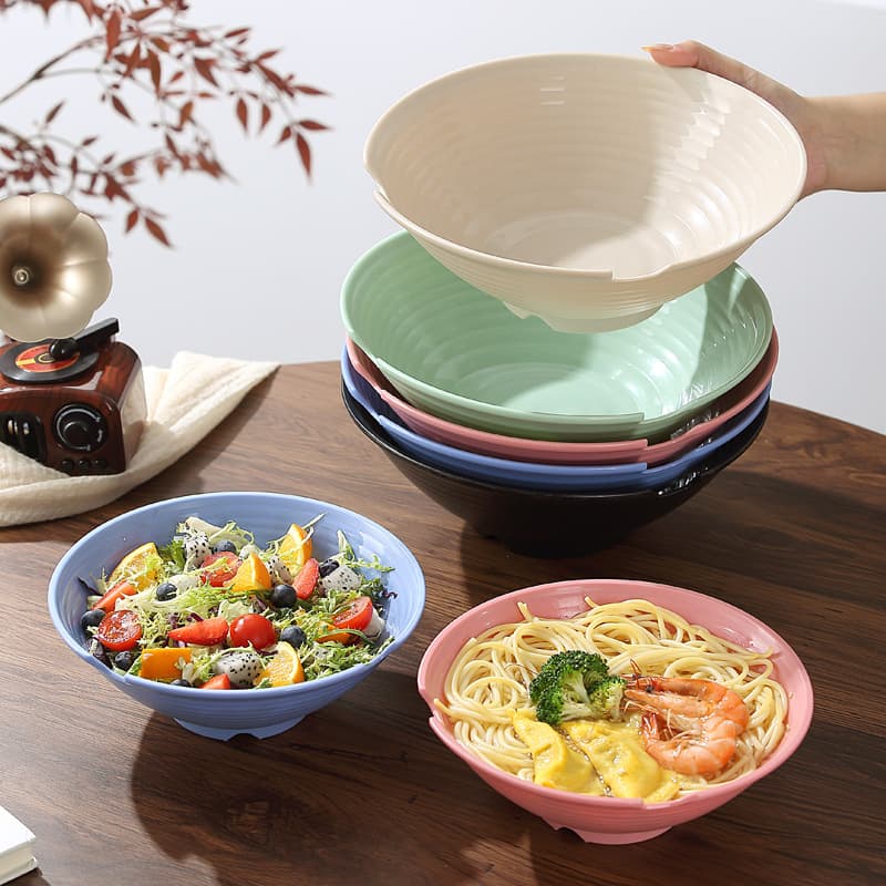 Wheat straw bamboo hat dining bowl creative simple Japanese style noodle soup bowl spicy hot bowl ramen bowl noodle restaurant rice bowl