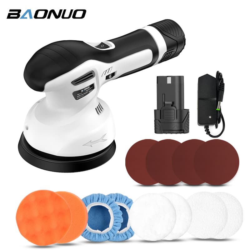 Lithium Battery Polisher 12V White Portable Handheld Car Home Polishing Waxing Machine Car Polisher