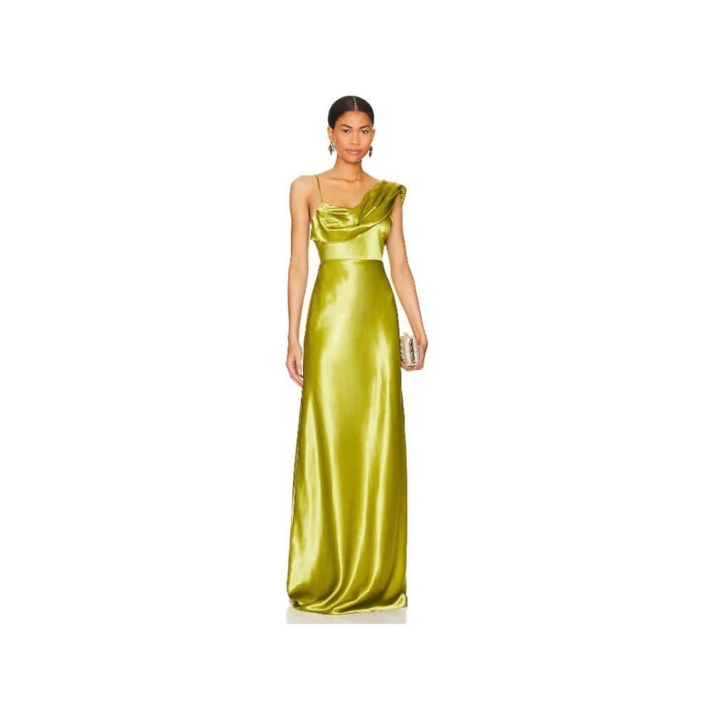 European and American Green Dress 2026 New Light Luxury One-Shoulder Waist-Length Evening Dress Suitable for Daily Wear
