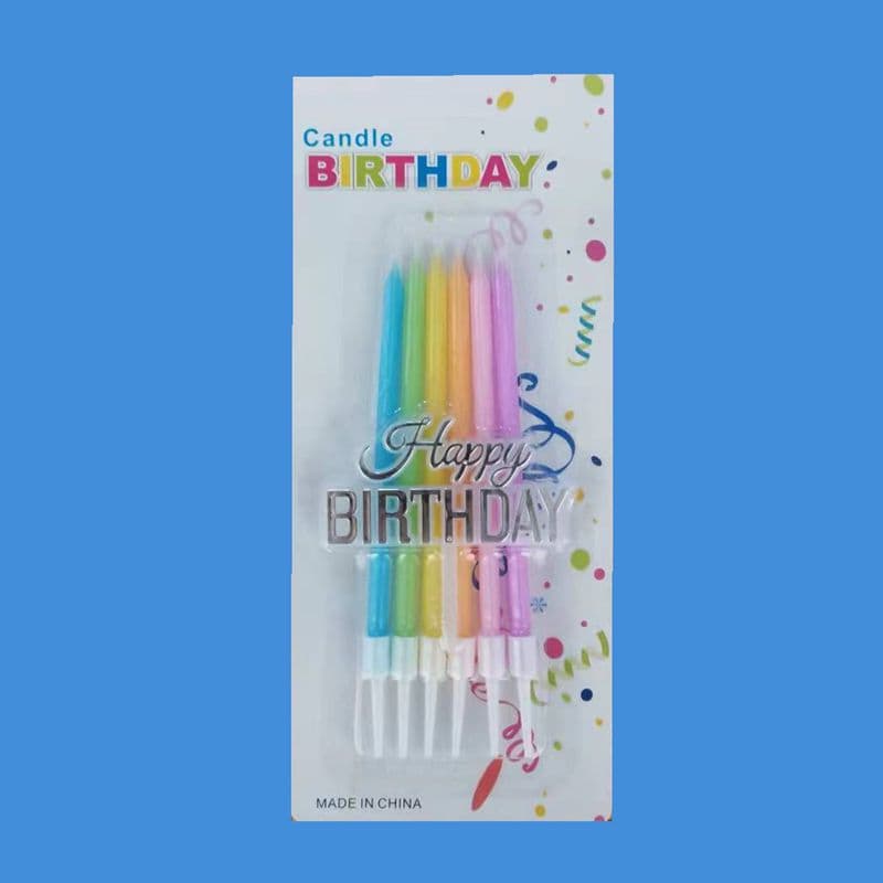Rainbow Candle Internet Celebrity Thread Birthday Cake Candle New Product Creative Romantic Party Long Pencil Candle