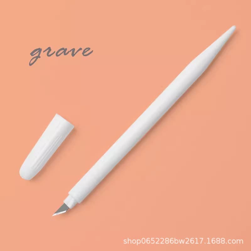 Journal Cutting Knife Paper Cutting Knife Paper Pressing Knife Carving Pen Knife Eraser Stamp Craft Knife Ins Style Girl Paper Cutting Small Knife