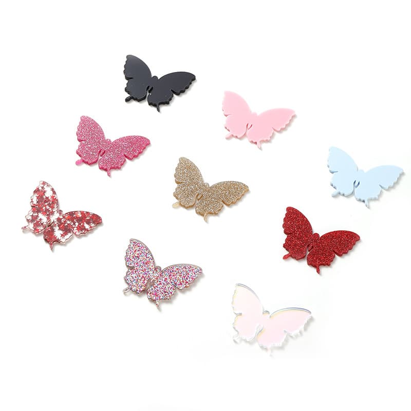 TX Cross-border Acrylic Wine Glass Plug-in Butterfly Multi-color Ins Style Party Goblet Pendant Decoration Modern