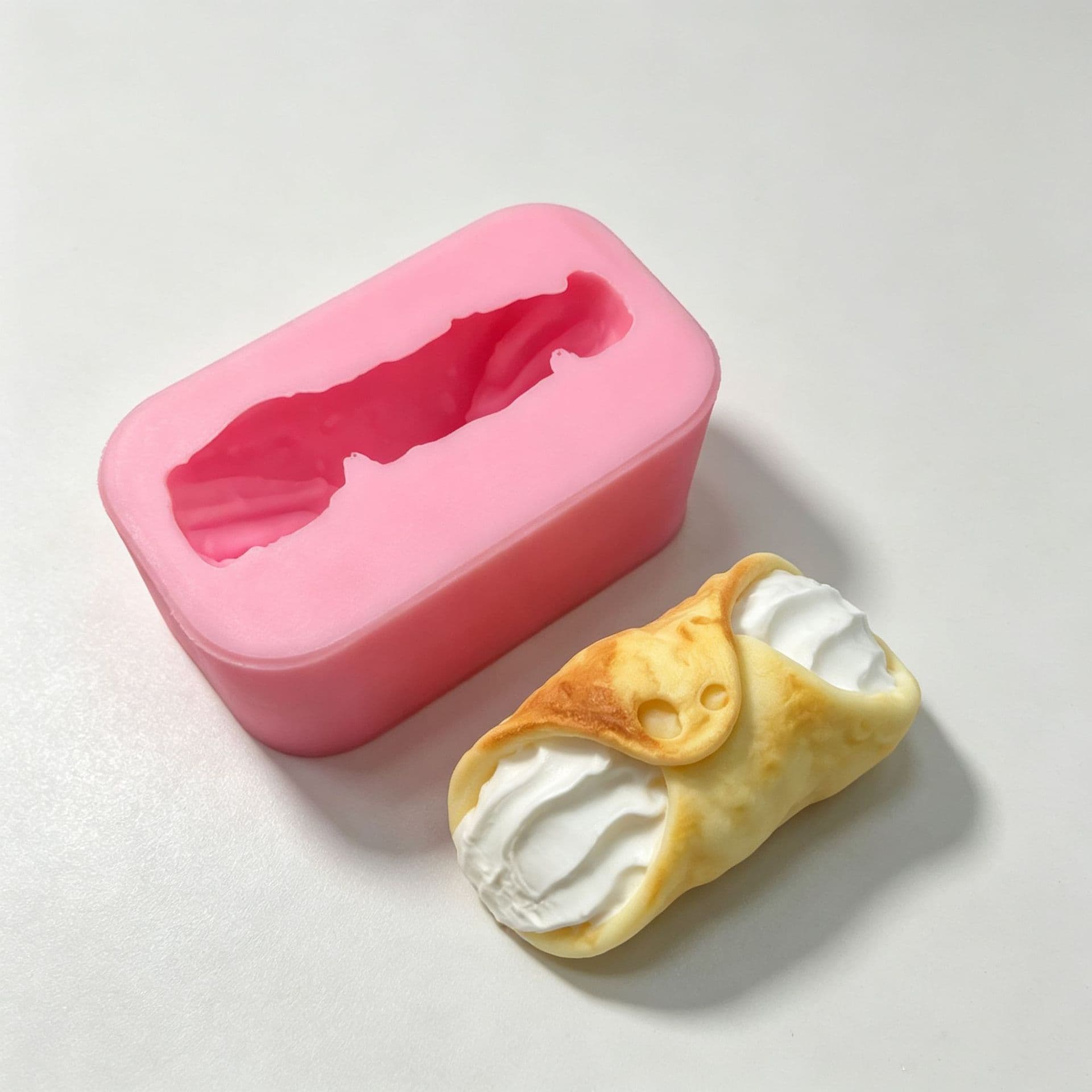 C1872 Cheese Roll Pinch Mold DIY Candle Soap Mold Baking Mold Chocolate Silicone Mold