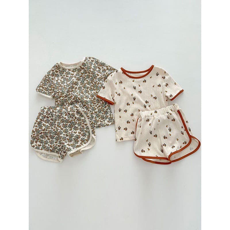 Children's Short Sleeve and Shorts Set, Boys and Girls Pajamas, Baby Thin Breathable Homewear Summer