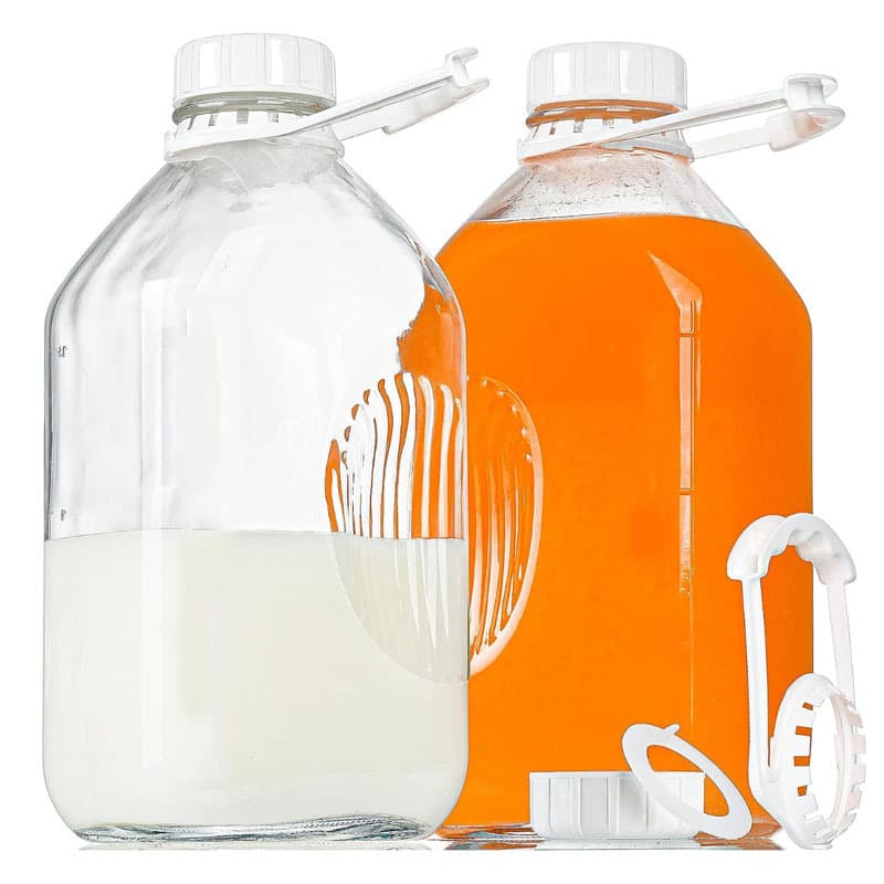 Transparent Glass Beverage Juice Bottle Sealed Enzyme Bottle Coffee Bottle Cold Drink Milk Tea Dispensing Empty Bottle Cold Brew Tea Bottle