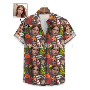 2025 New Hawaiian 3D Printed Short Sleeve Shirt Beach Party Floral Shirt Breathable Loose Shirt