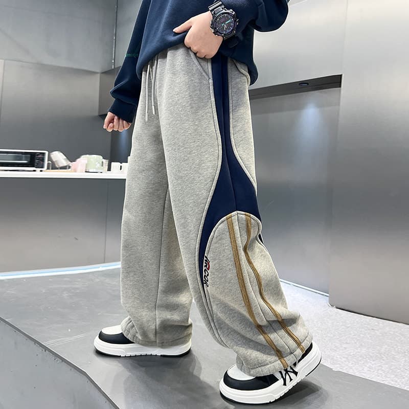 Kids Boys' Straight-Leg Autumn Pants 2026 New Style for Older Kids Spring/Fall, Boys' Sports Sweatpants Long Pants