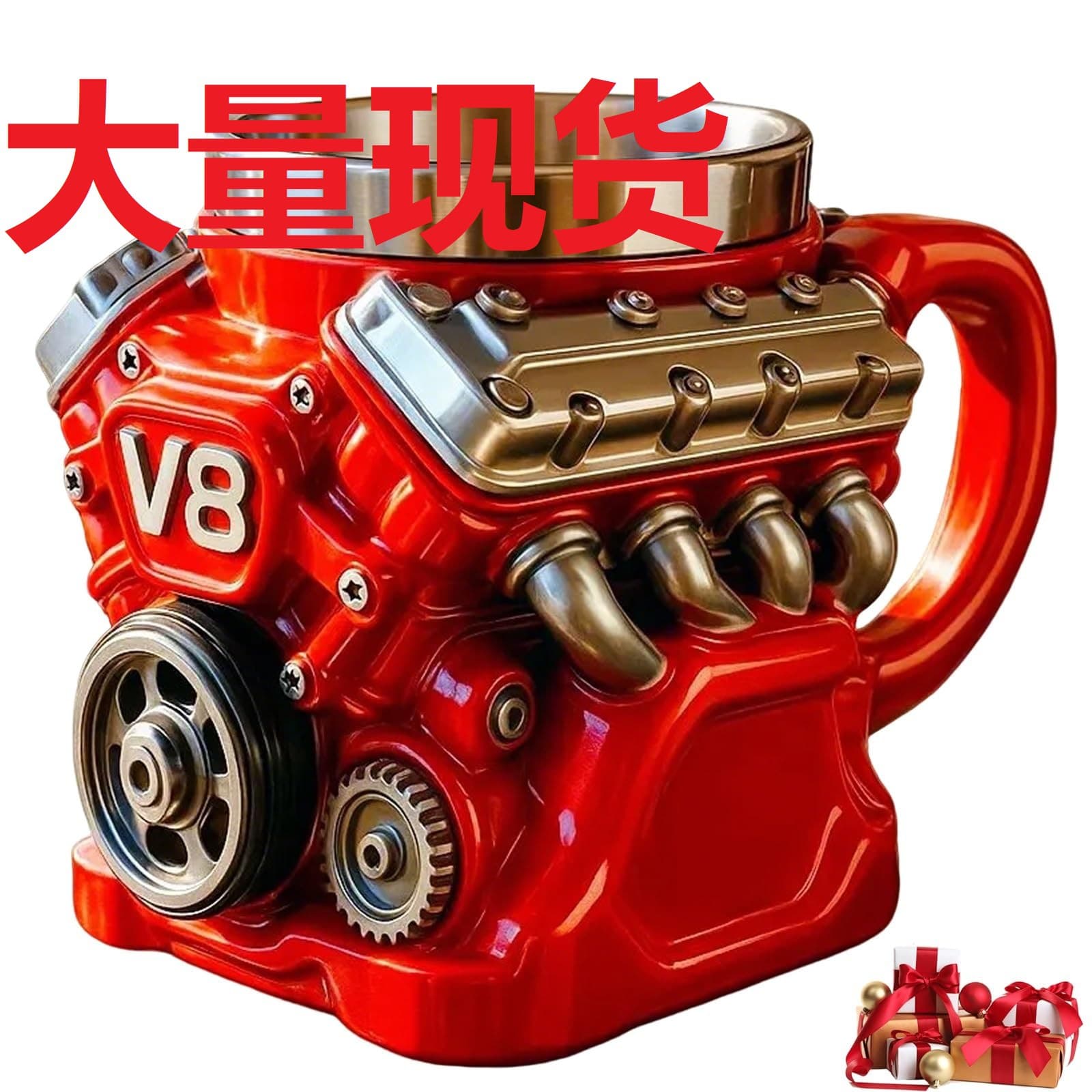 New cross-border Retro Engine Coffee Mug V8 engine coffee cup car cylinder block mug