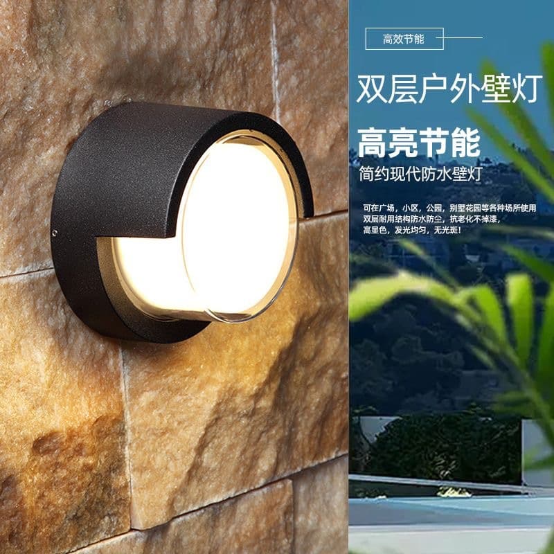 LED Ambient Wall Light Outdoor Waterproof Exterior Wall Lamp for Hotel Stairs Corridor Villa Courtyard Balcony Garden House Number Light