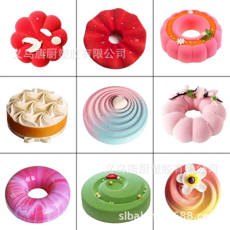 Multiple White Mousse Cake Molds, Mousse Dessert Jelly Silicone Mold, Ice Cream Cake Mold