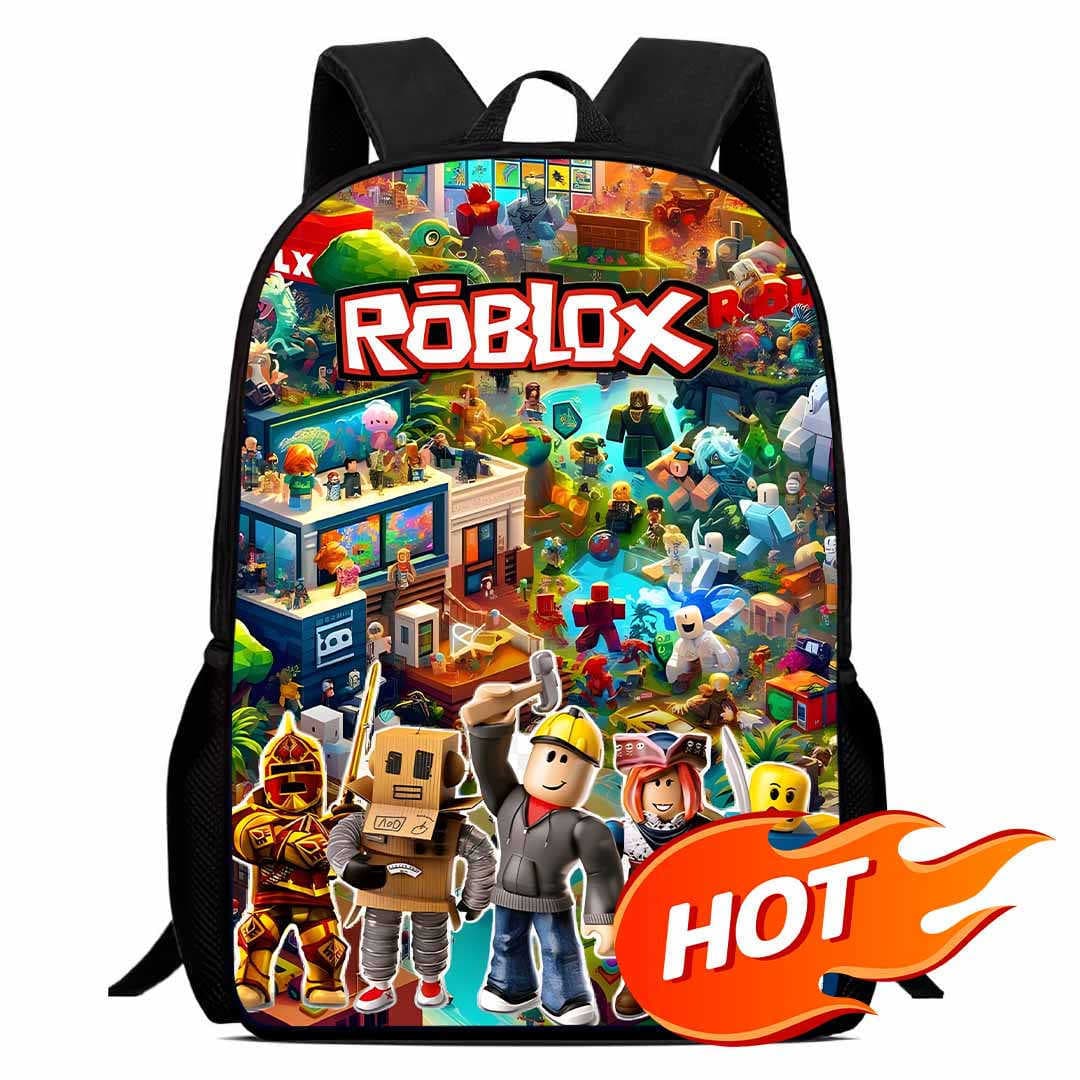 Cross-border roblox printed children's schoolbags student backpacks game peripheral backpacks children's boys Roblox
