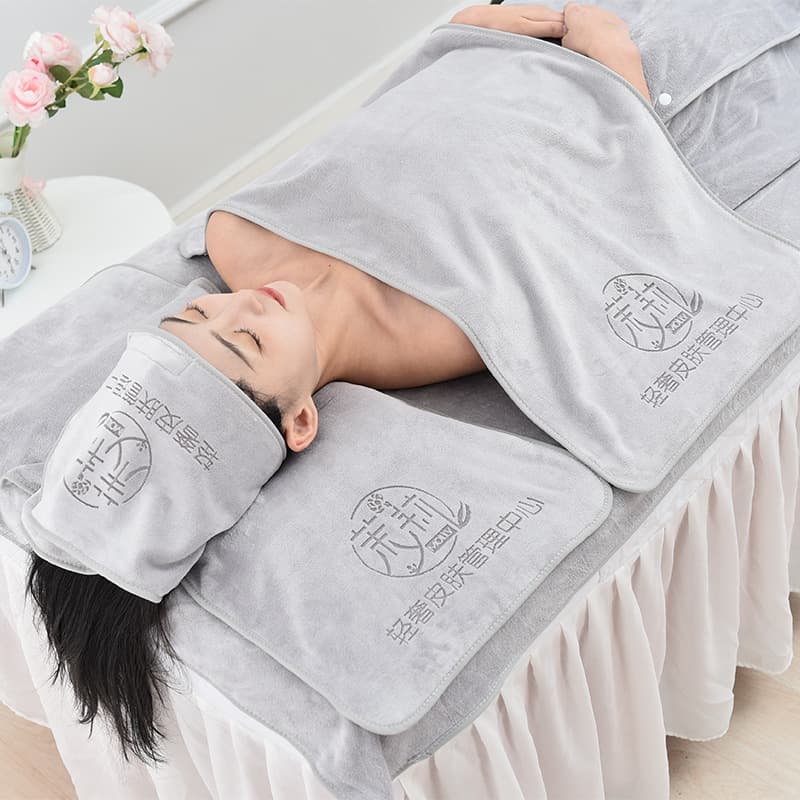 Specialized towels for beauty salons, skin care, lint-free, bed linens, therapeutic towels, absorbent, factory logo, thickened bath towels.