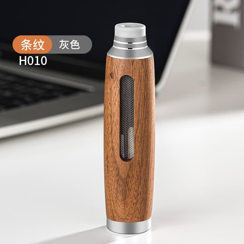 Lazy Car Ashtray Non-Drop Ash Car Smoking Device Portable Anti-Drop Ash Cigarette Holder Solid Wood