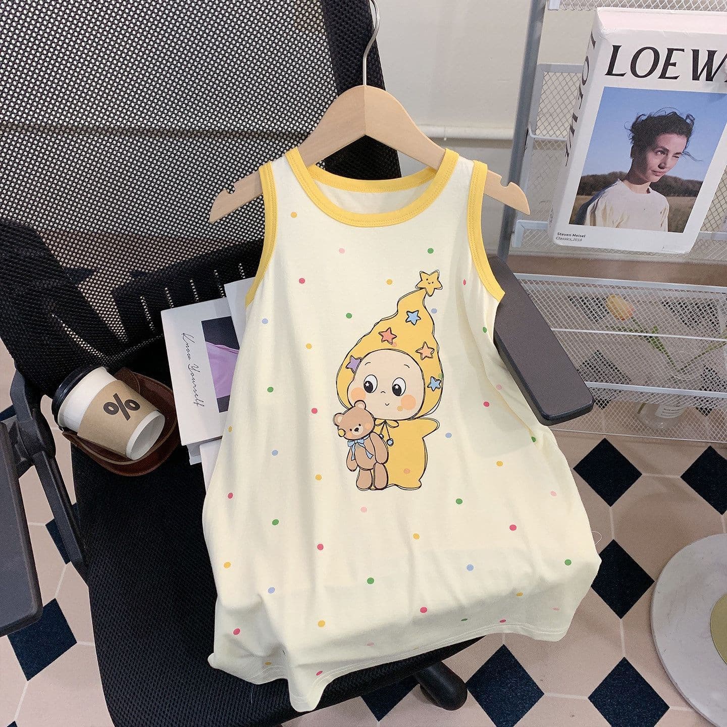 Girls' Nightgown 2026 Summer New Style Sleeveless Vest Dress Children's Home Wear Thin Pajamas for Baby Girls with a High-End Feel