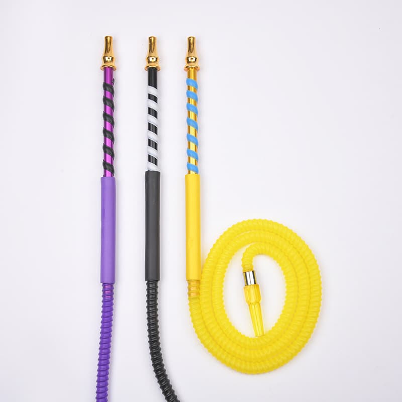 Cross-border Hookah Bar Hookah Telescopic Tube Acrylic Handle Leather Tube Disposable Hose Straw