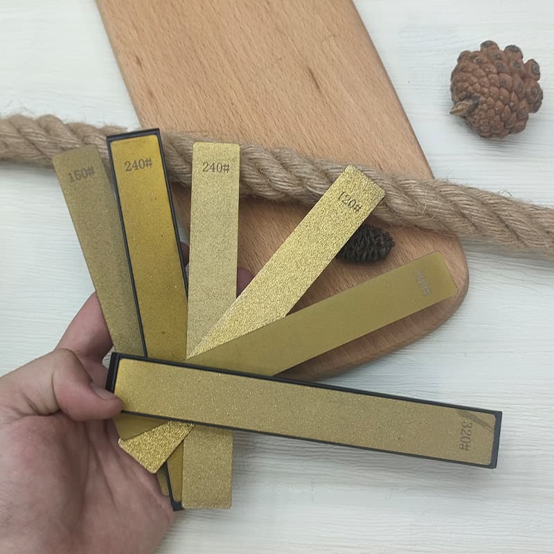 Rectangular Gold Diamond Sharpening Stone for Knife Sharpening, Jade Seal Engraving, Polishing Pad, and Jewelry Polishing with Diamond Abrasive