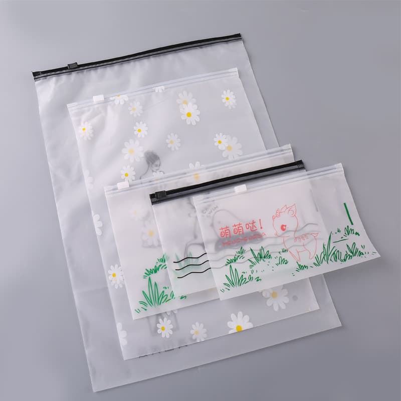 Transparent frosted zipper bag ready-made clothing packaging bag swimsuit women's shirt self-sealing seal bag clothing packaging bag
