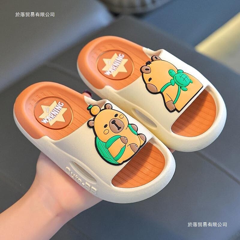 Xunchi Capybara Children's Slippers, New Home Anti-Slip Soft Sole for Boys and Girls, Parent-Child, Middle and Big Kids, Toddler