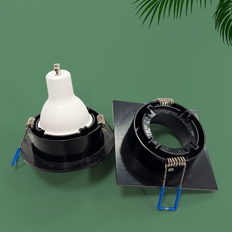 Recessed Light Cup GU10 MR16 Plastic Bezel Manufacturer Wholesale LED Fixture Adjustable Angle No Main Light Housing