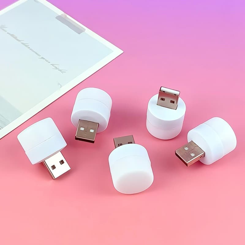 USB Interface USB Student Dormitory Night Light USB Light Small Light Round Ambient Light Bedside USB Mini