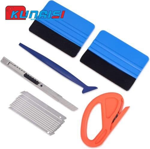 Car film tool set Special tool for car window solar film Beef tendon hard scraper tool set Soft glue