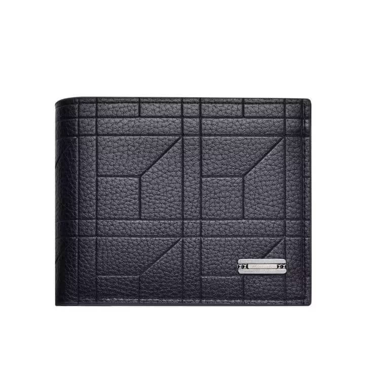 2026 New Cross-Border Men's Wallet Soft Leather Short Bifold with Litchi Texture, Optional Zipper, Large Capacity, Multiple Card Slots