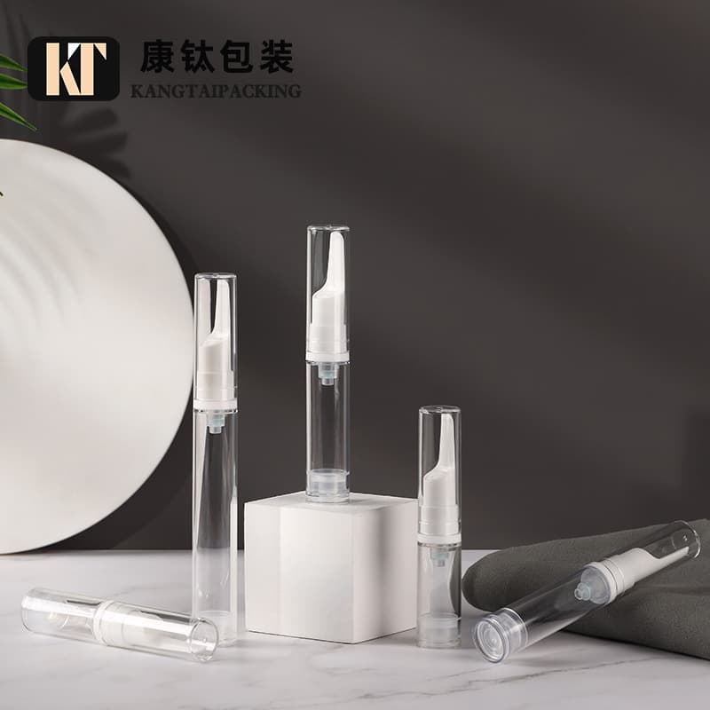Spot mini 5ml eye cream tube portable vacuum dispensing bottle transparent press plastic foundation lotion essence empty bottle