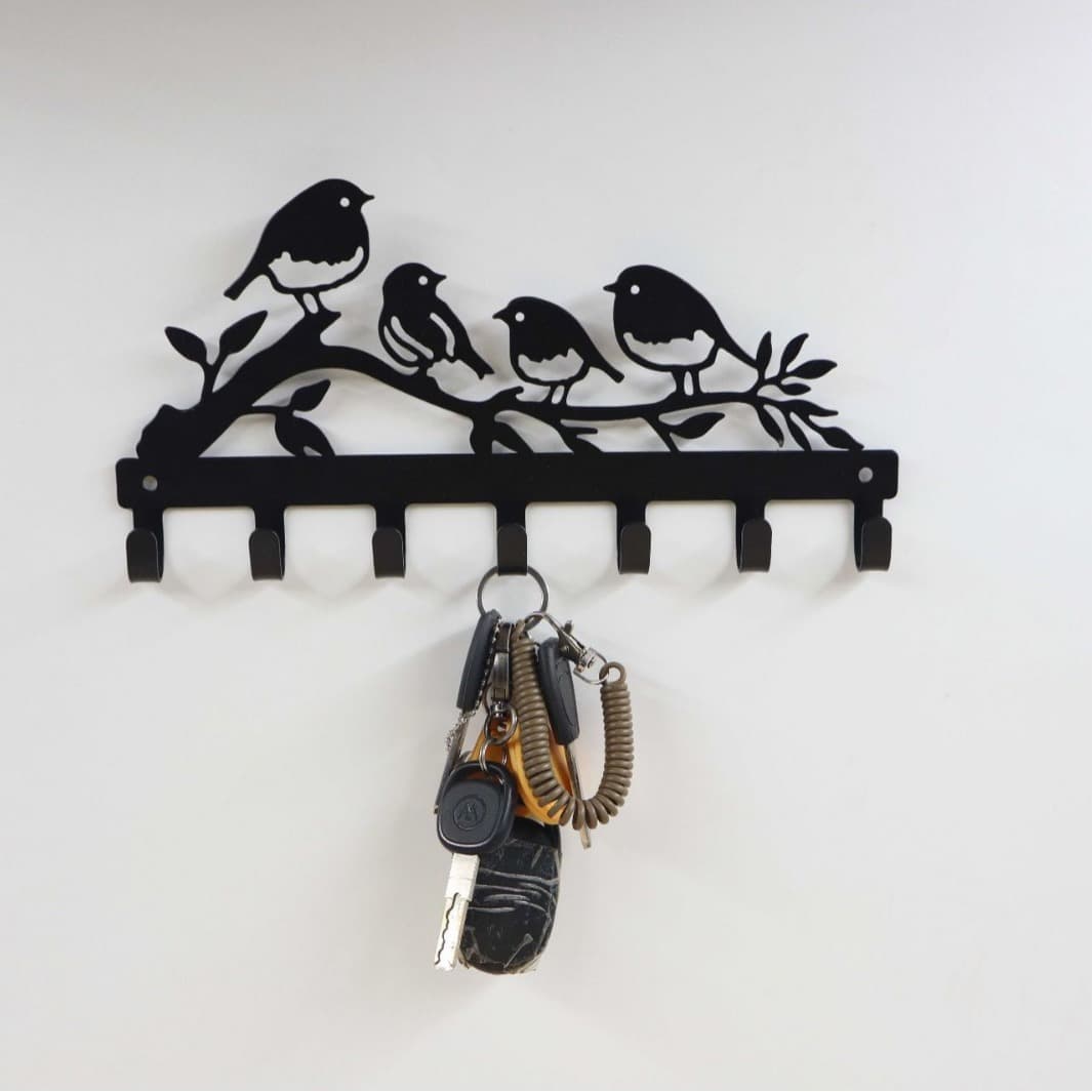 New Cross-border Amazon Hanging Wall Key Holder Bird Iron Wall Decor Wall Hook Wholesale