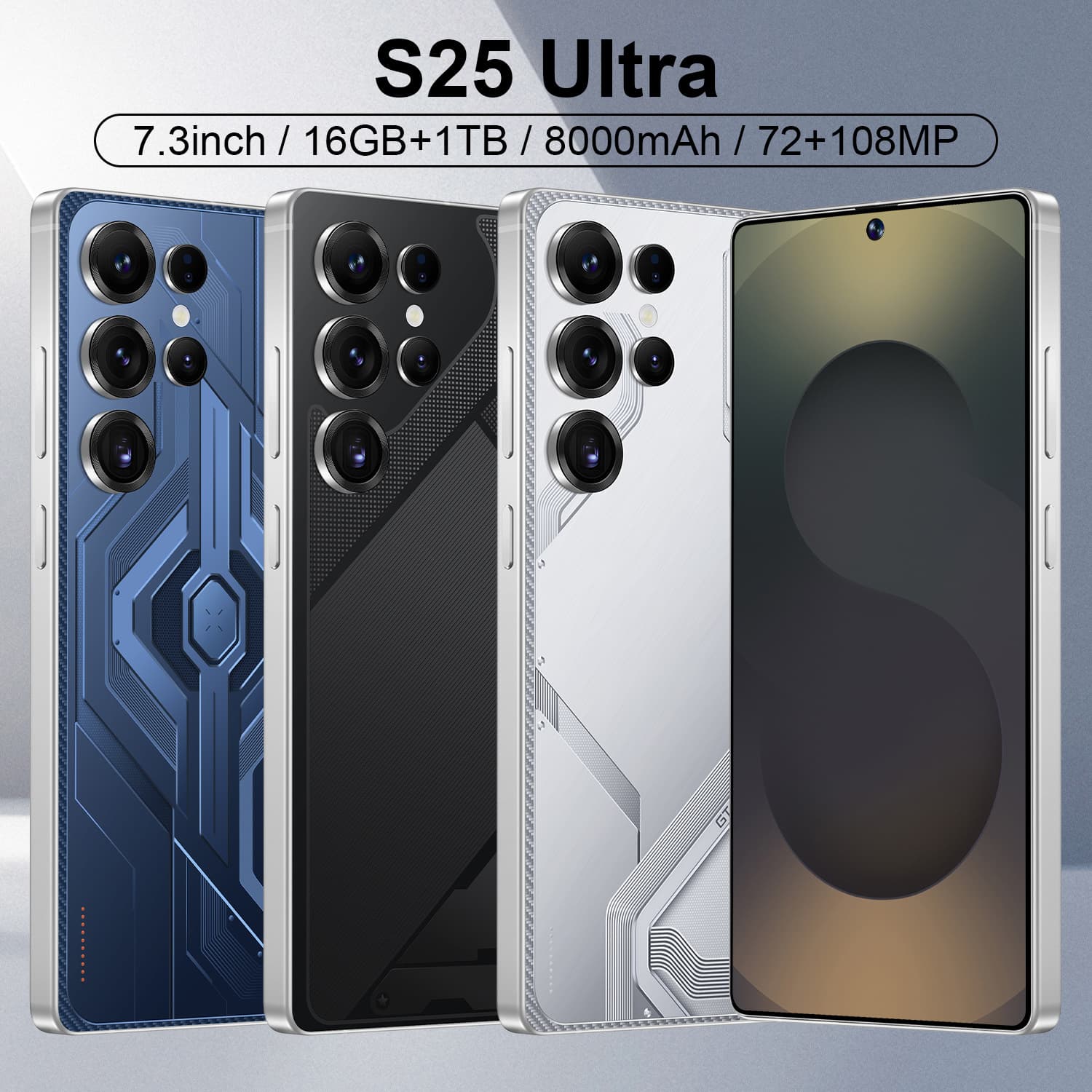 2026 New S25 Ultra Hot Selling TK7.2 Inch Cross-Border 16+1TB Supports Fast Charging Android Smartphone Wholesale