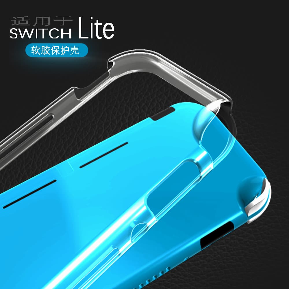 Compatible with Switch Lite Protective Case Full Coverage Soft Silicone Cover Switch Lite Transparent Case Nintendo Game Console Accessory