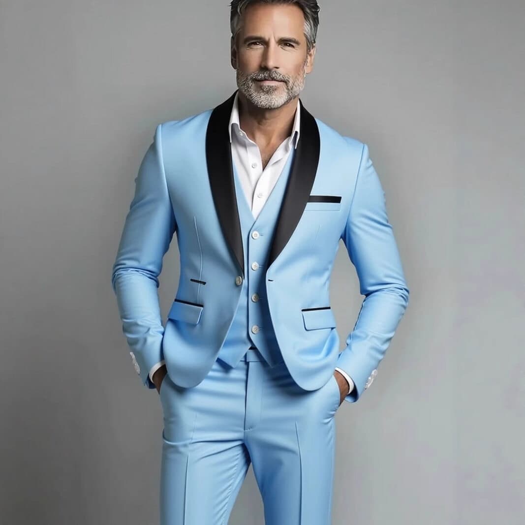 Cross-border European Size Men's Business Casual Suit Set for Wedding Host Groom Tuxedo Three-Piece Suit