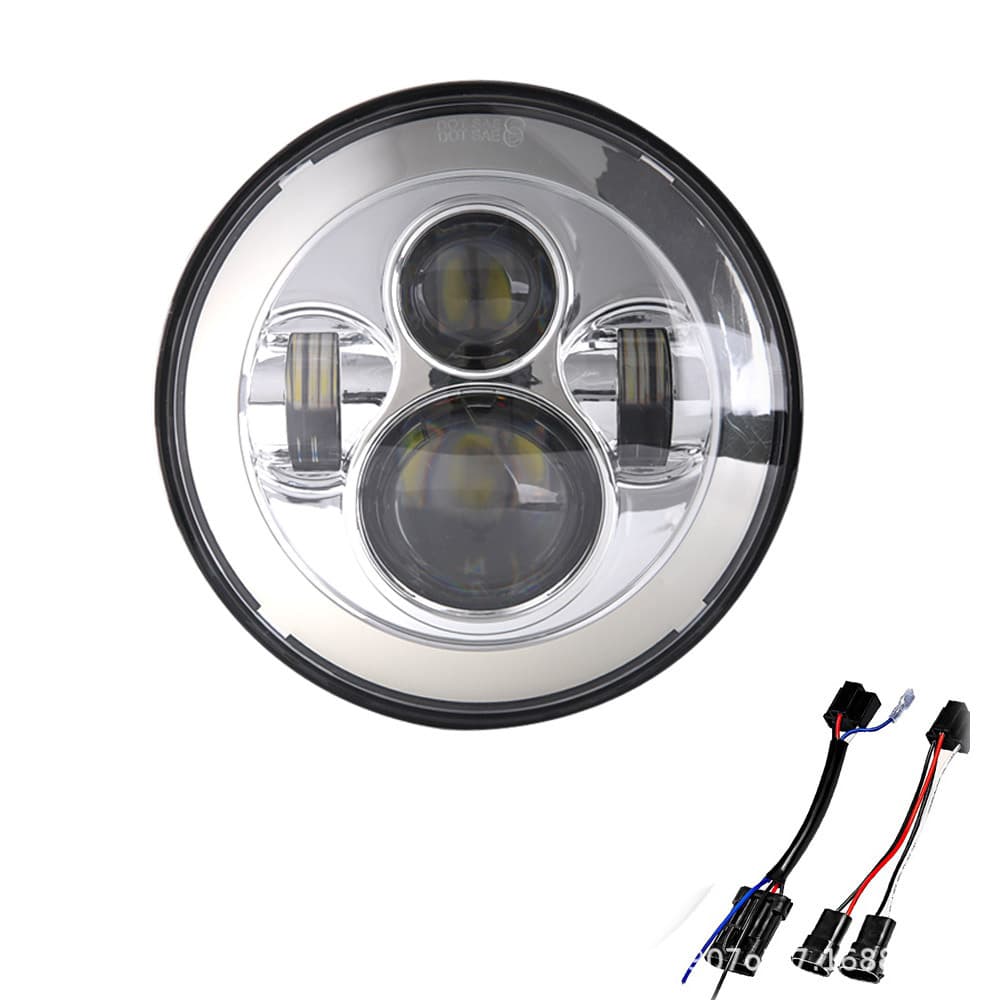 Harley 7-inch 4-bulb 60W Headlight Motorcycle Front Light Fog Light Road Glide CVO Street Glide Road King Modification
