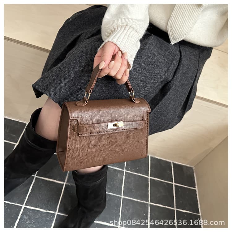 Premium Handheld Kelly Bag 2026 New Trend Crossbody Women's Handbag Fashion Shoulder Bag Small Square Bag