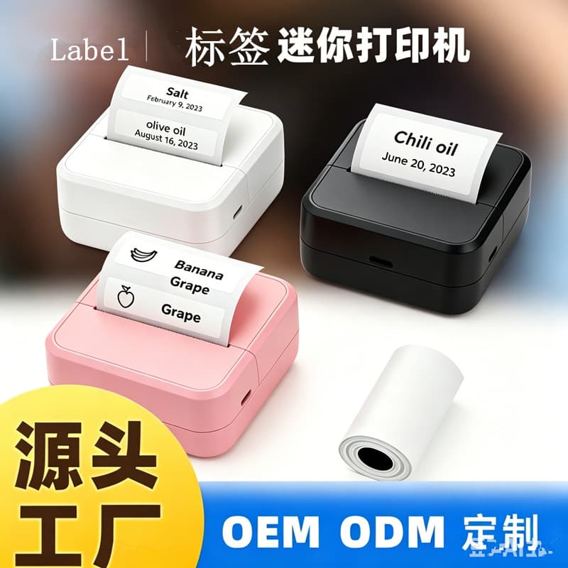 P5B Label Printer Transparent Image Portable Thermal Printer Bluetooth Home Use Label Paper