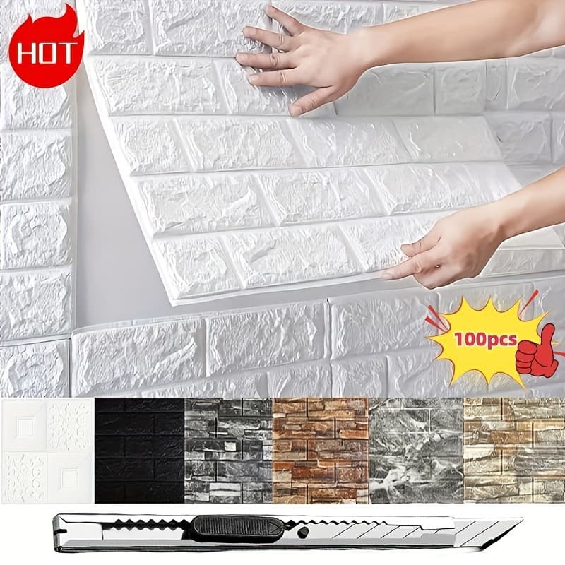 2026 New Cross-border Drop Shipping 3D Wall Sticker Board DIY Self-adhesive Type Cross-border Drop Shipping