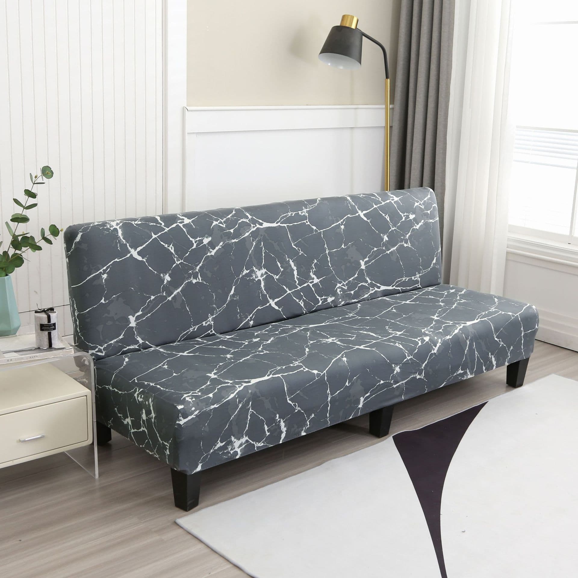 New factory direct sales cross-border hot model Anti-fouling household folding sofa bed cover Armless sofa cover