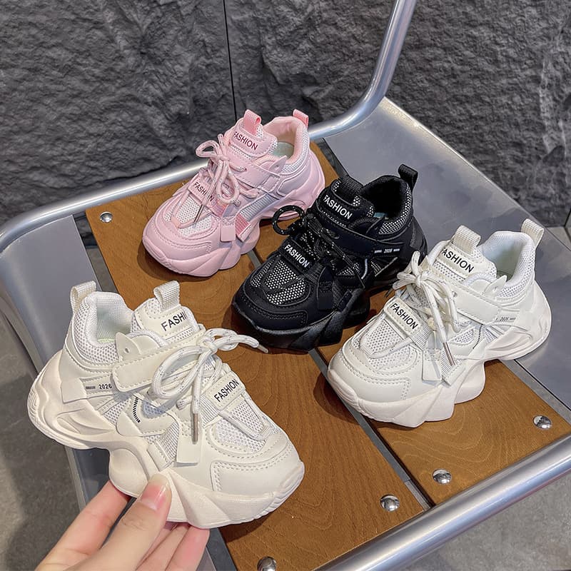 Girls' Sneakers 2026 New Spring Soft Sole Children's Princess Running Dad Shoes Casual Trendy Shoes