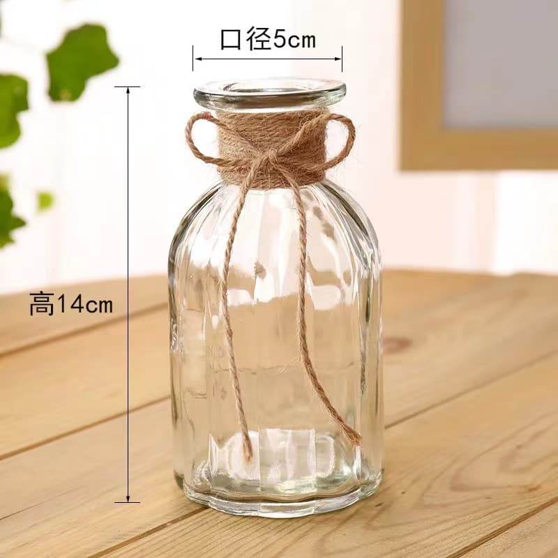 Desktop Creative Flower Arrangement Glass Bottle Handmade DIY Decorative Vase for Hydroponic Plants Indoor Green Plant Ornament