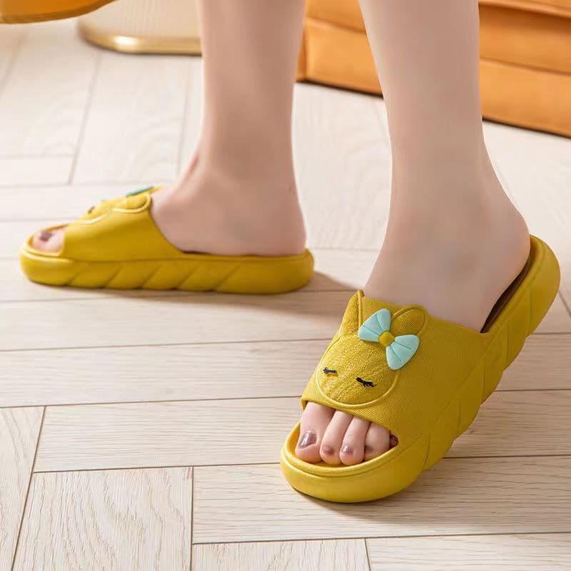 New Summer Thick Sole Slippers for Women, Casual, Comfortable, Anti-Slip for Bathroom, Dormitory, Outdoor, One-Band Slippers