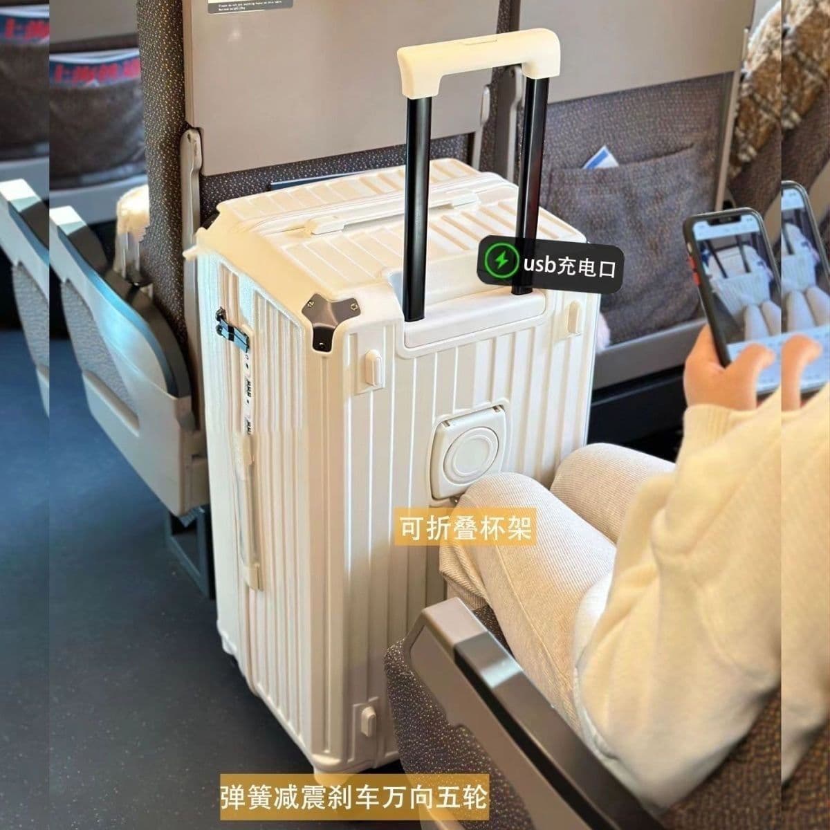 Large-Capacity Suitcase, New Style Student Travel Suitcase, Sturdy, Extra-Large, Durable Trolley Suitcase, Leather Suitcase with Universal Wheels and Password Lock
