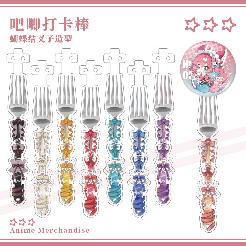 【Snail Meow】Original Fan-made Badge Bow Fork Pin Storage Check-in Stick Threshing Stick Acrylic Grain Aesthetics