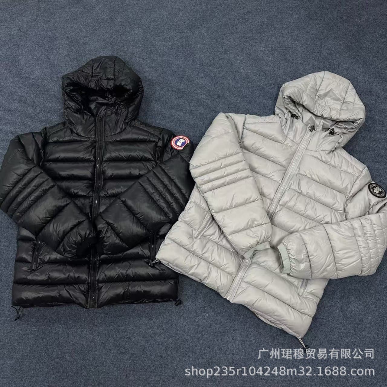 25 Cross-border Trade Fall/Winter Hot-Selling Down Puffer Jacket, Unisex, Glossy Badge, EU Size, Hooded, In Stock
