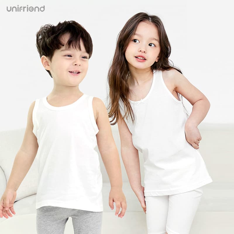 Unifrien Children's Cotton Vest Undershirt for Boys and Girls, Sleeveless Tank Top, All-Season, Class A