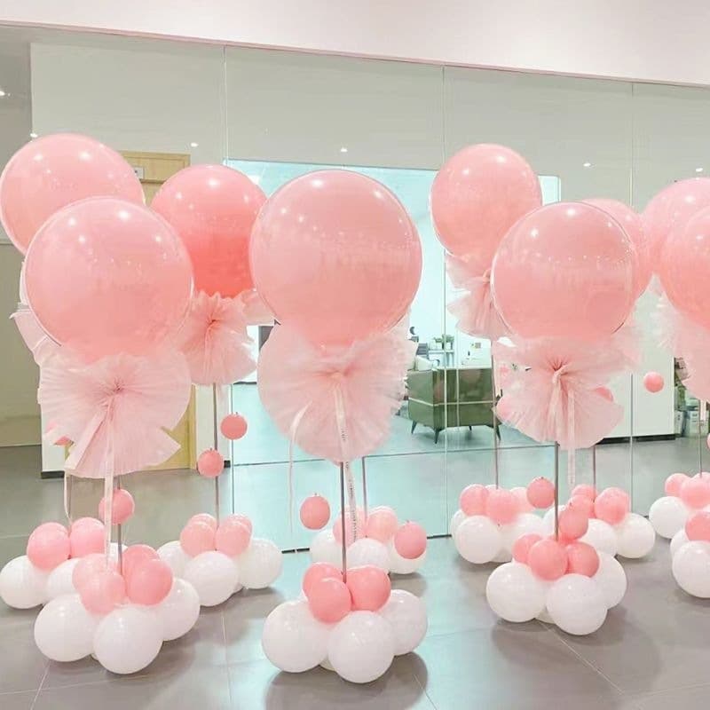 Pink balloon pillar road guide shopping mall jewelry store car 4s store exhibition hall May Day event decoration and layout supplies