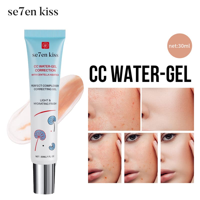 Cross-border English Version Centella Asiatica CC Cream Color Correction Hydrating Lightweight Primer Concealer Long-lasting Isolation CC Cream for Export